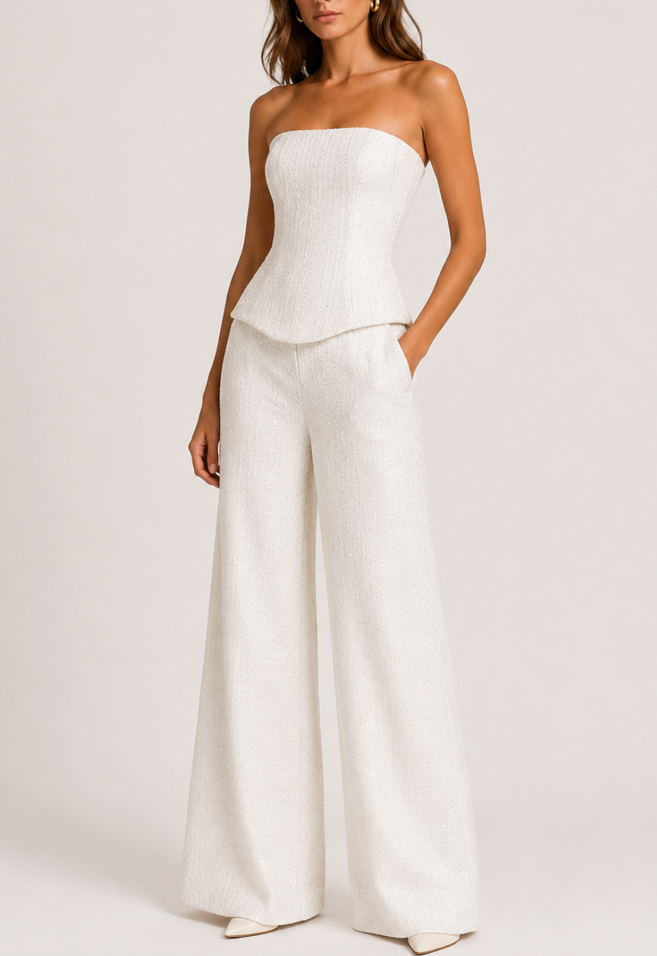 The Ethiquette Celeste bustier blanc Diamant taille M
