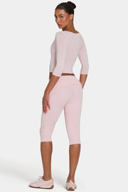 Oh Polly Trousers ButterCloud Capri legging blush sculptant