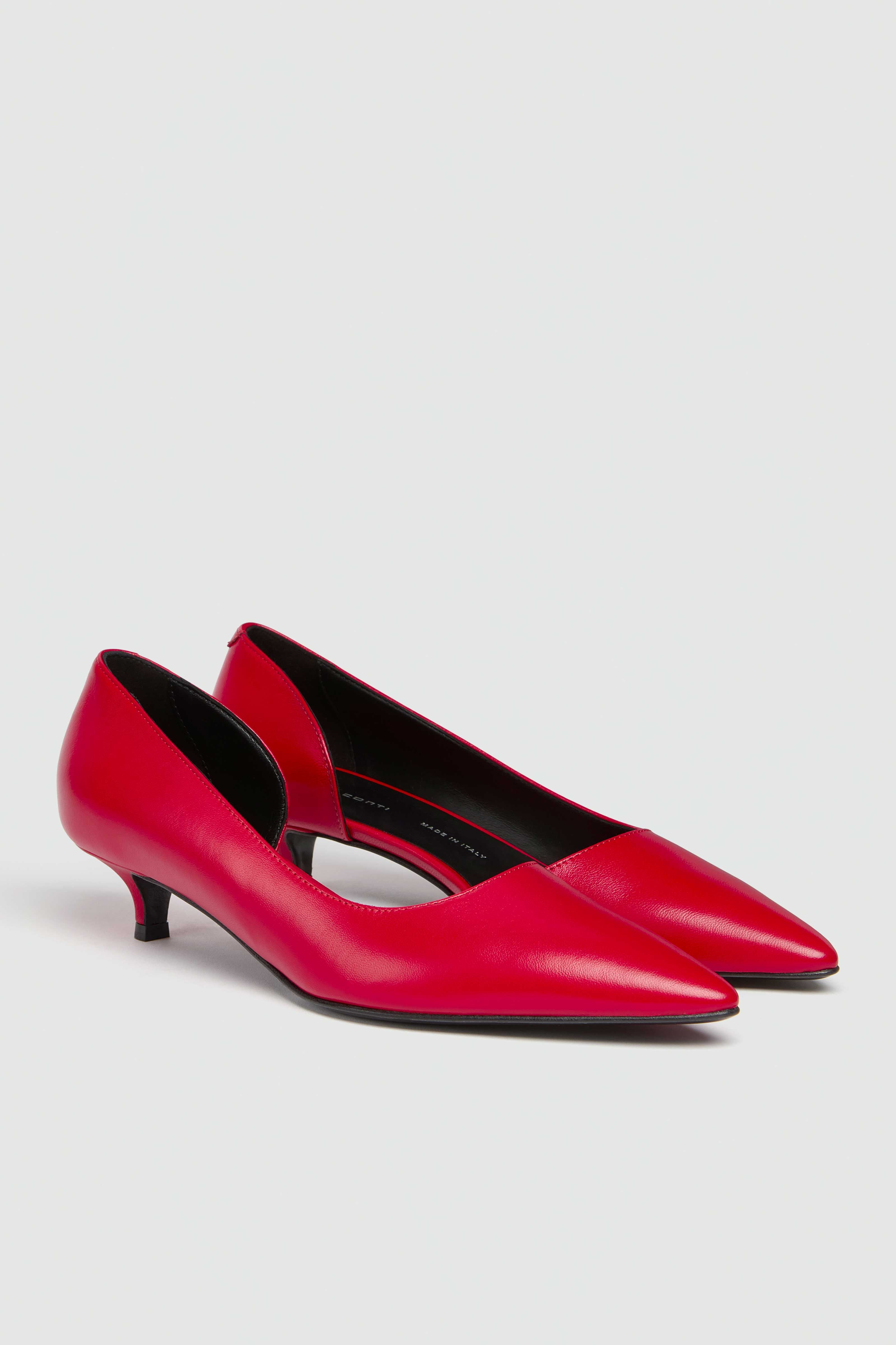 Liviana Conti Aurora escarpins paprika nappa asymétriques
