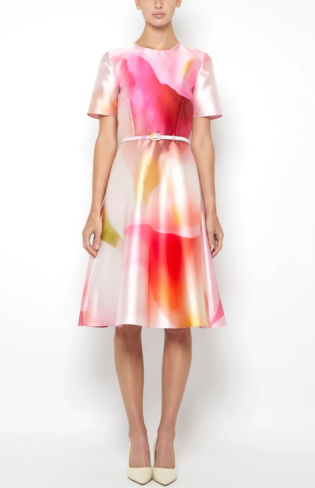 Prabal Gurung Fit & Flare Dress robe rose évasée