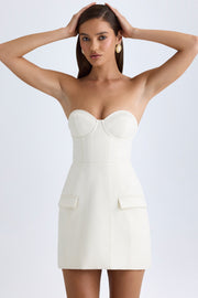 Oh Polly Arta Mini Robe Vanille Bustier Corset