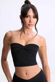 Oh Polly Edie haut bandeau twist noir modal