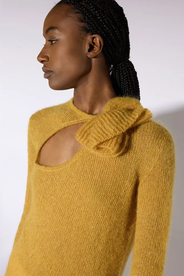 Liviana Conti Brooke pull en maille safran