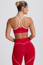 Oh Polly Bo+Tee BT2097 brassière sport rouge vif col coeur