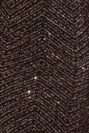 Oh Polly Yarina robe maxi marron strass fente cuisse