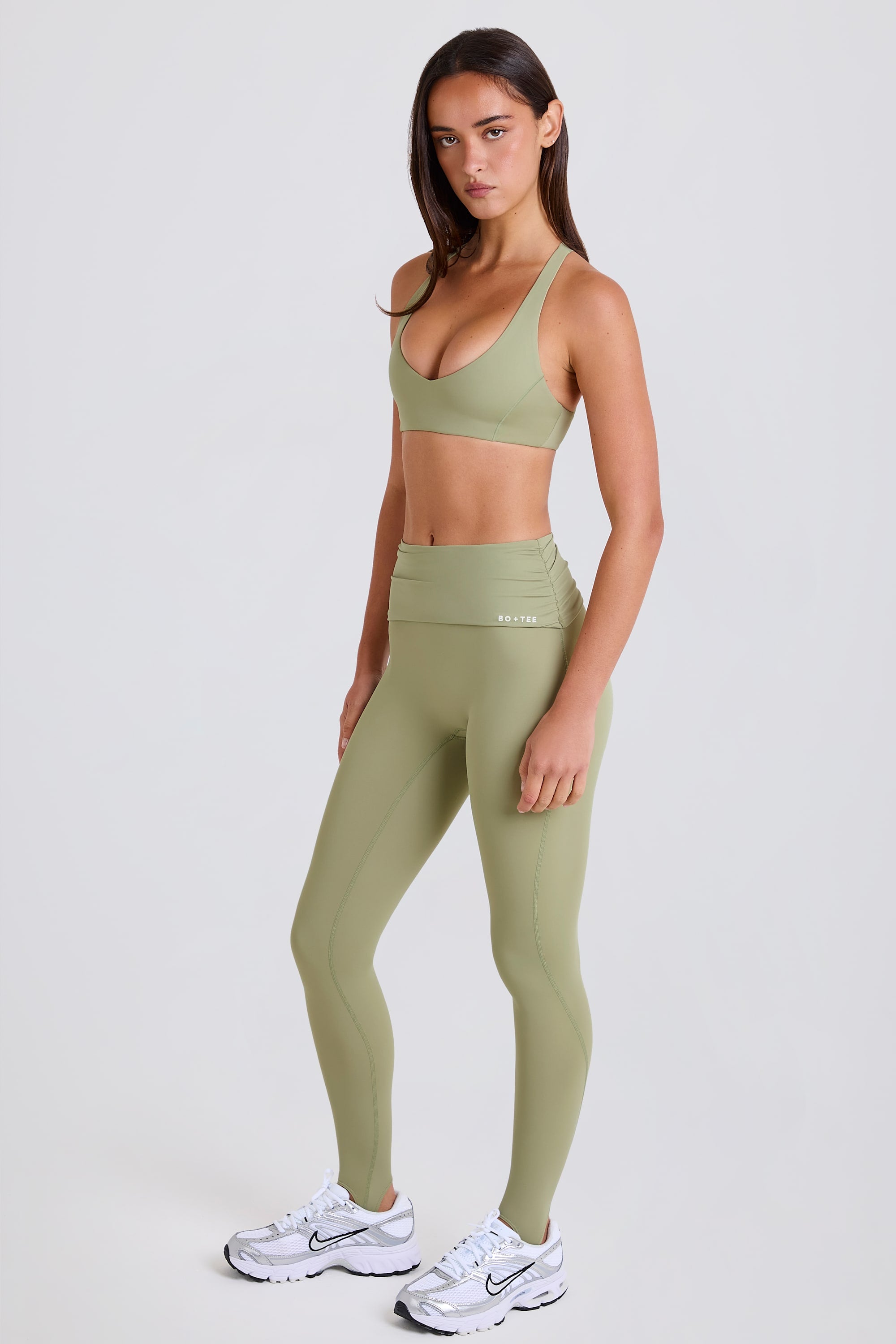 Oh Polly BT2499 leggings matcha étrier taille basse