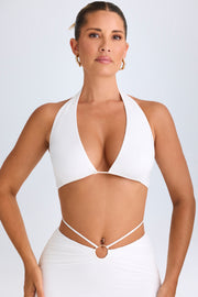 Oh Polly Tops Vella top crop blanc licou dos nu