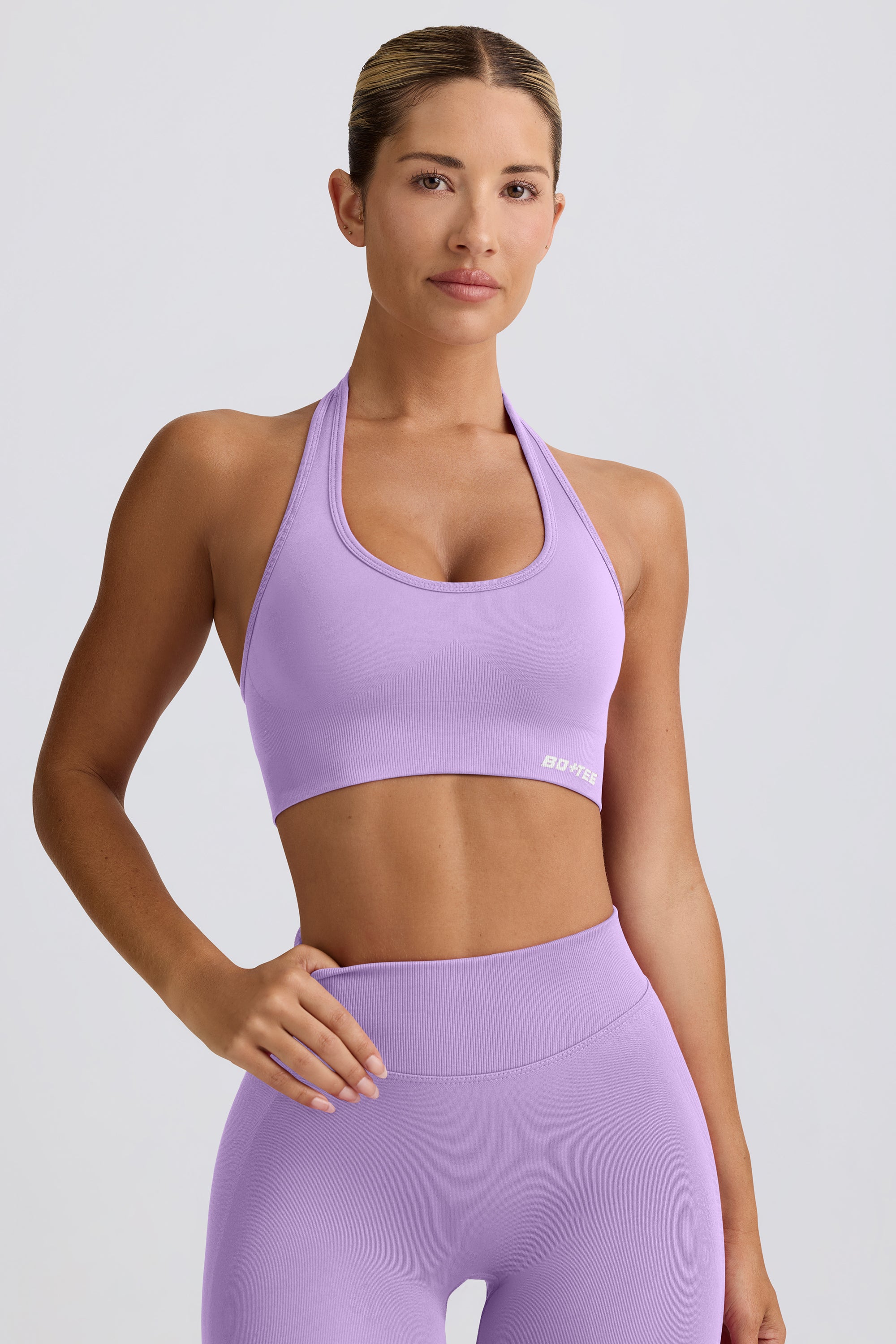 Oh Polly Define Luxe BT0687 brassière sport lilas col licou