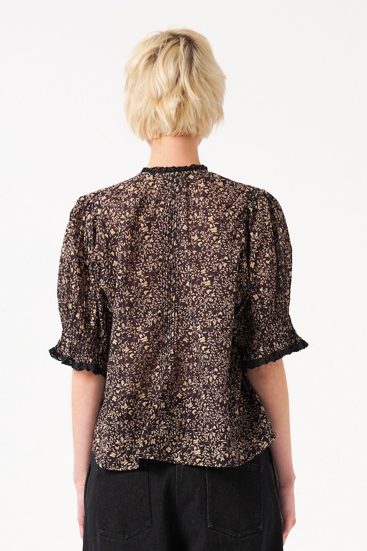 Chicosoleil Reiko chemisier coton black liberty