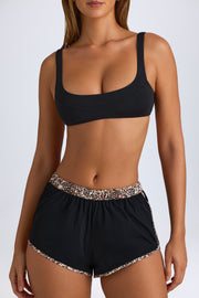 Oh Polly Praia NS0823 short mini noir coupe détendue