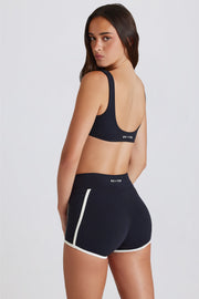 Oh Polly Bo+Tee BT1659 mini short sport noir contraste