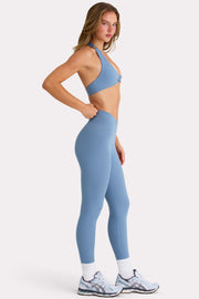Bo+Tee Soft Active Legging Long Marine Taille Croisée