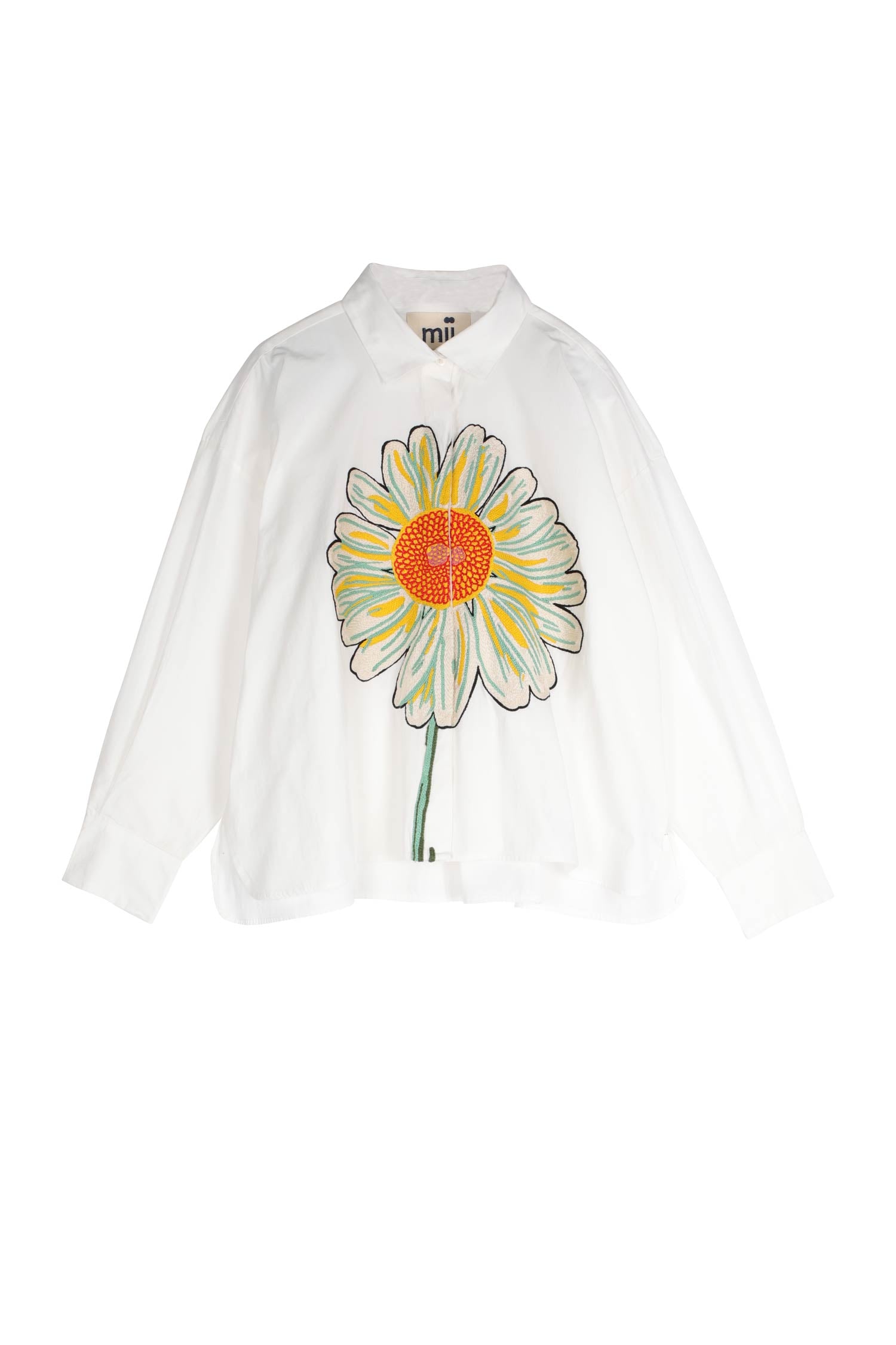 MII Iconiques chemise Greta Marguerite popeline brodée XS-XL