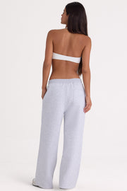 Oh Polly BT02580 Pantalon Jogging Large Gris Marl Coton