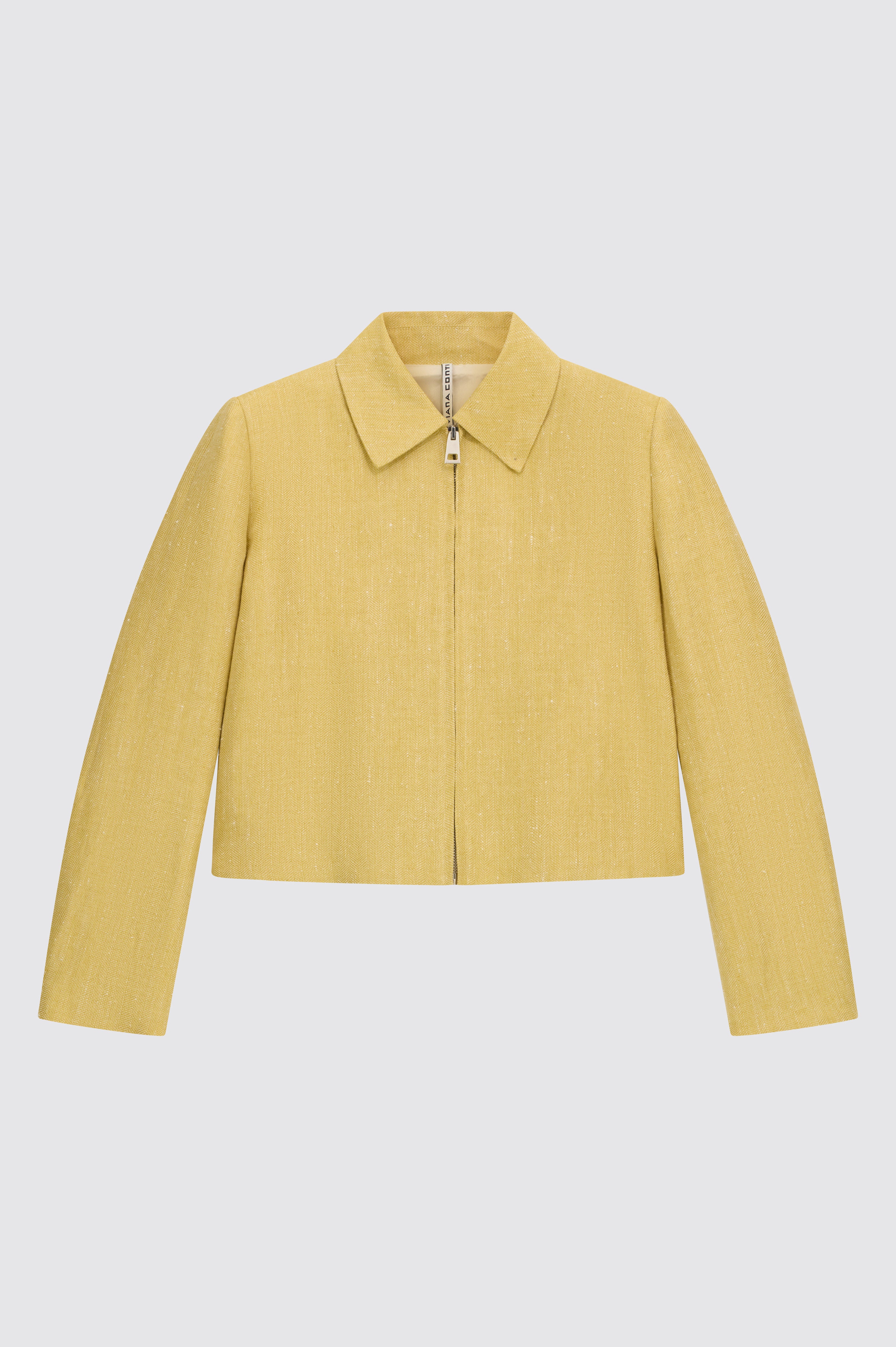 Liviana Conti Jacob veste soie lin sable crop