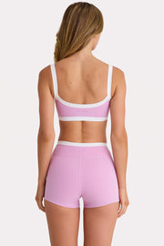 Bo+Tee Soft Active short sport rose sweet pink taille croisée