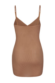 Oh Polly Robe Nuisette Mini Col V Miel Mesh