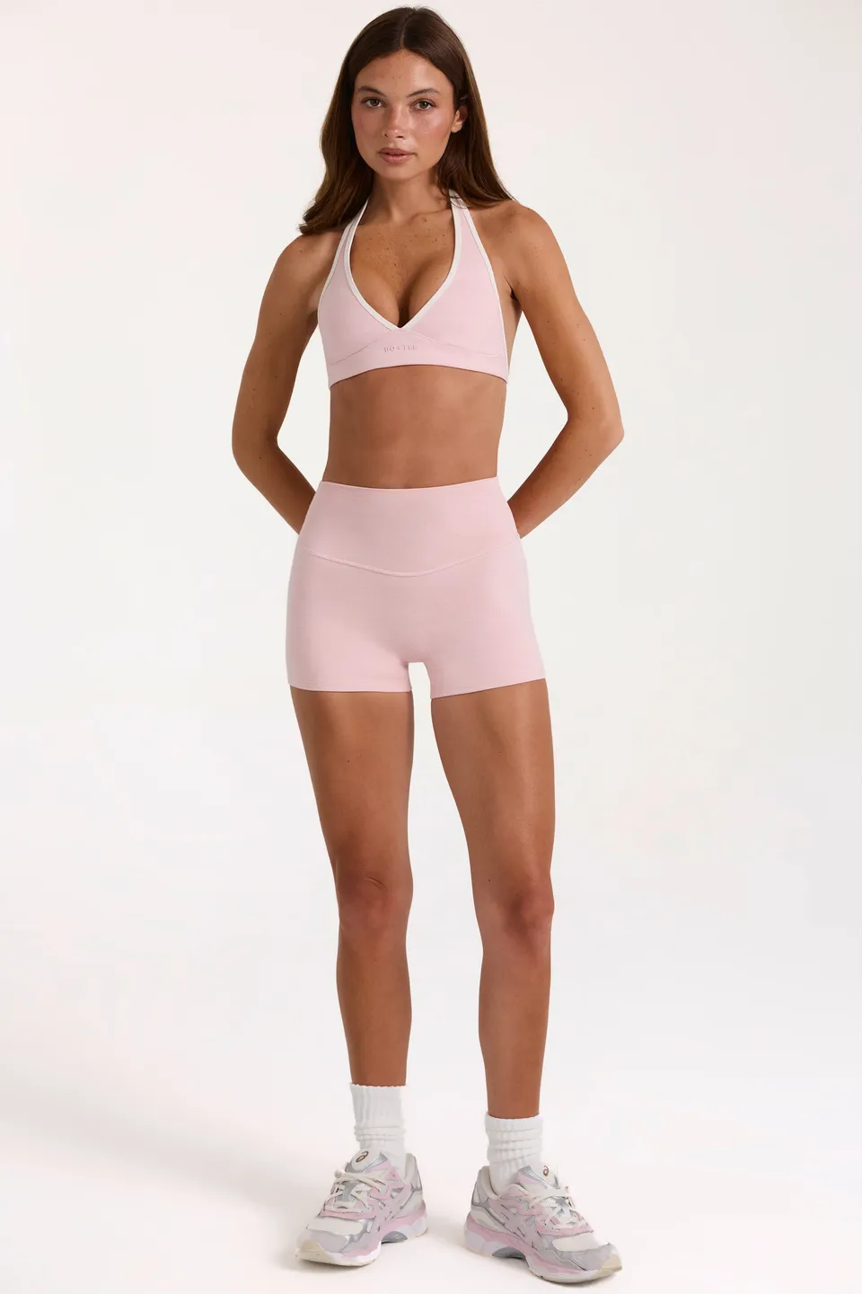 Oh Polly Bo+Tee short mini sport blush marl taille haute