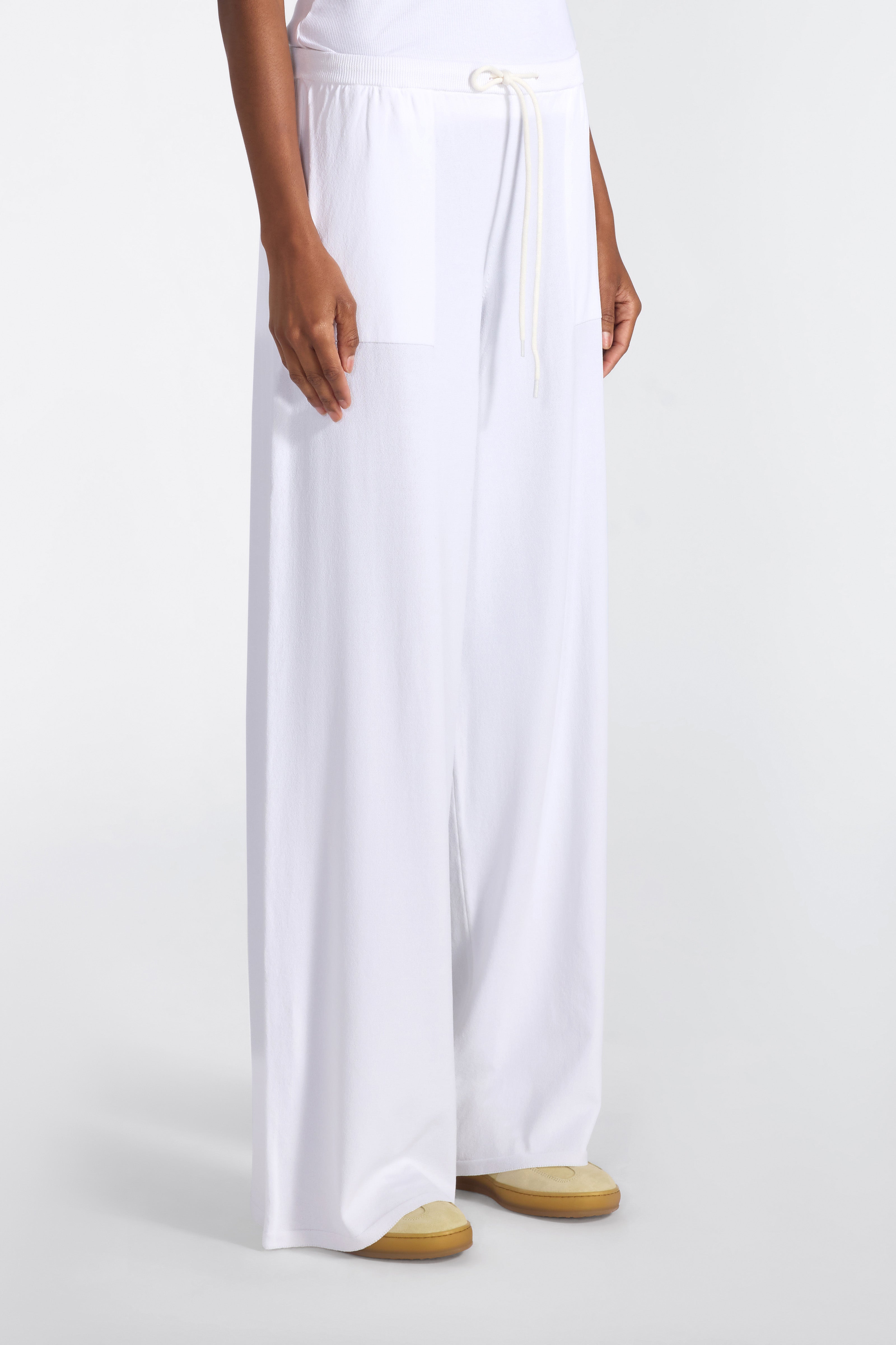 Liviana Conti Brad pantalon baggy blanc viscose stretch