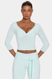 Oh Polly ButterCloud Top manches 3/4 peppermint stretch