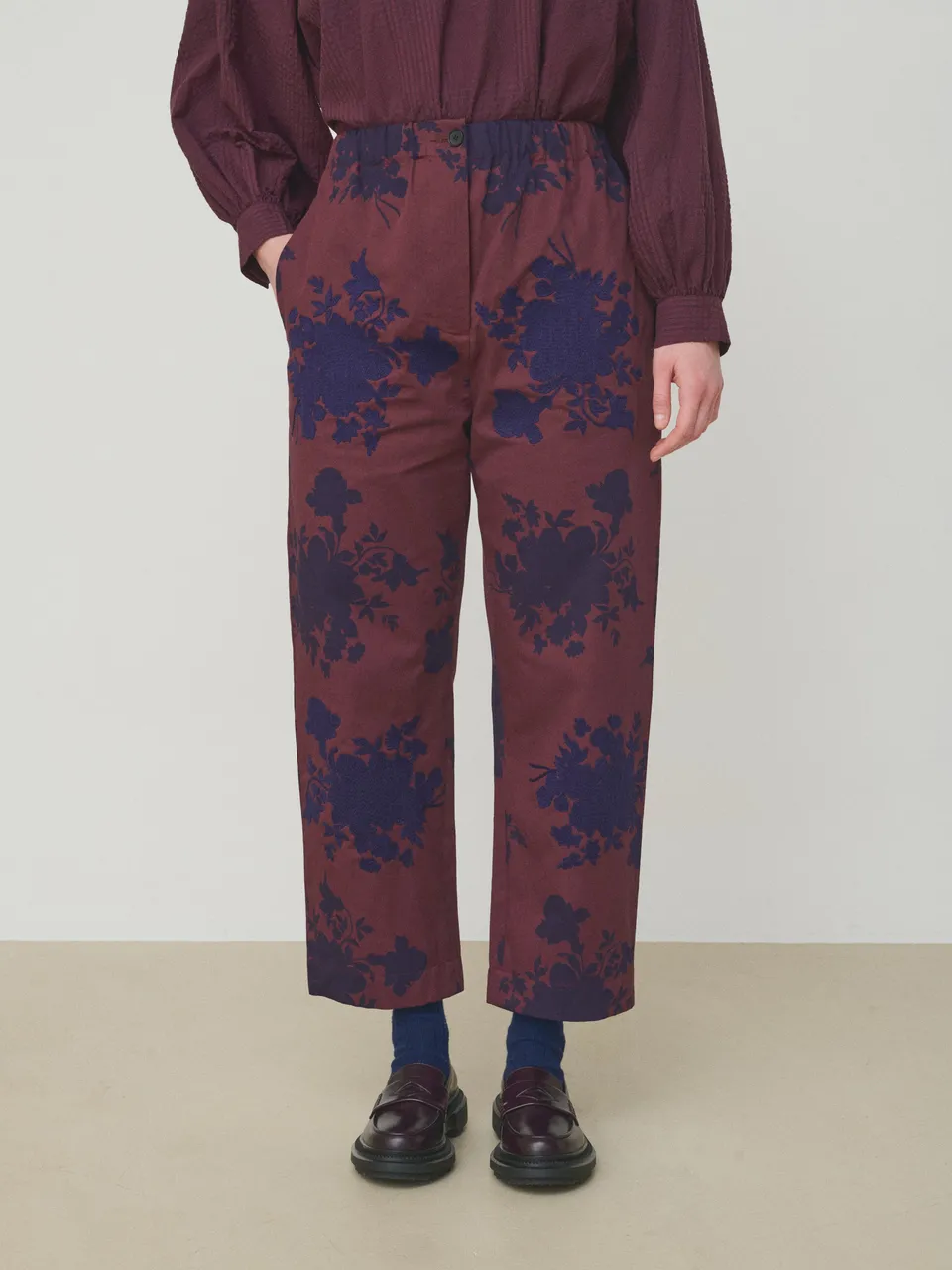 Mii à table Pantalon Kika La Vaisselle pantalon élastique bordeaux
