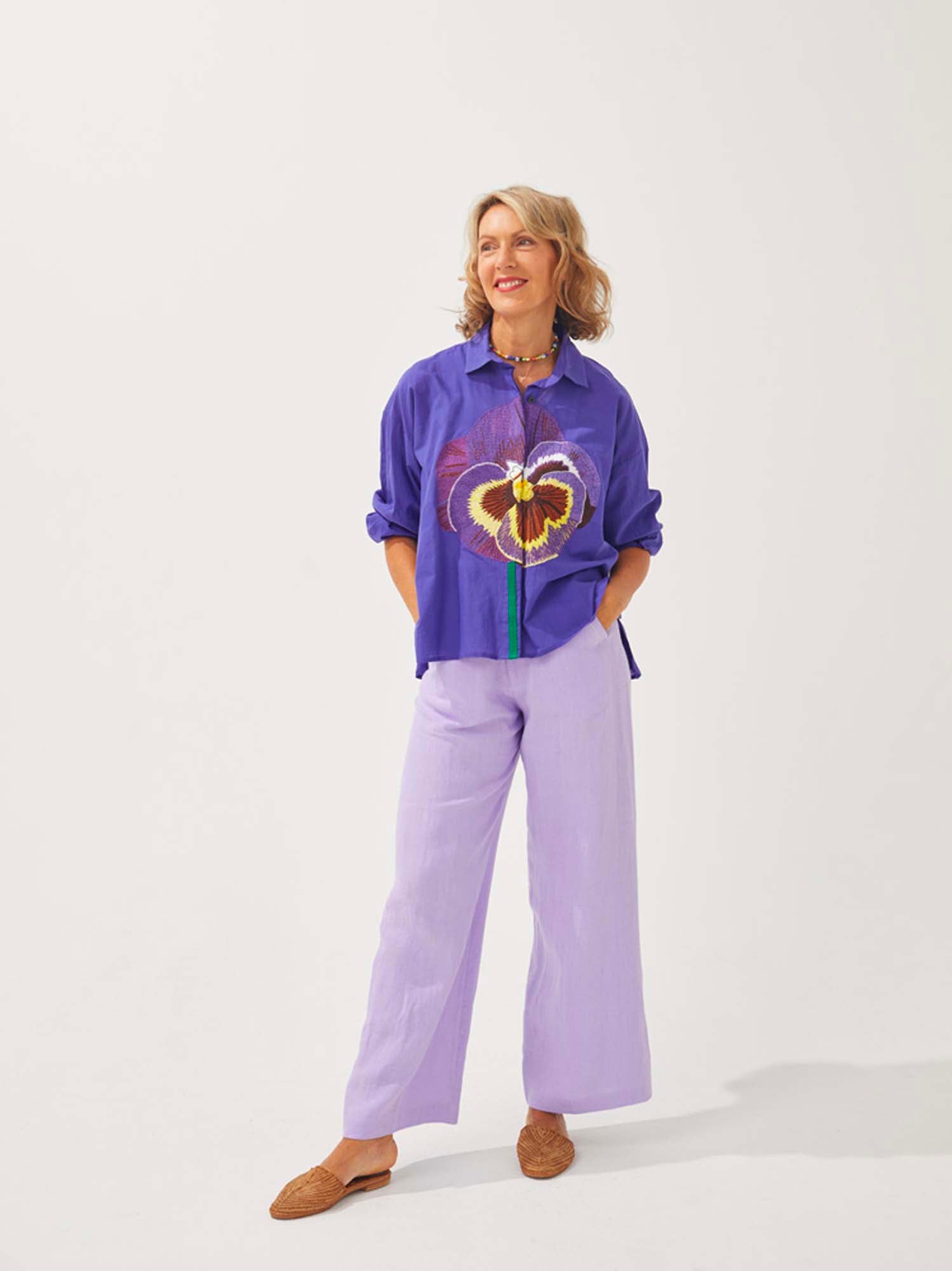 Mii Iconiques Chemise Greta La Pensée coton brodé taille M