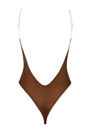 Oh Polly Body String Marron Bretelles Invisibles Mesh