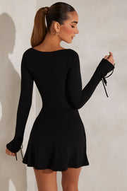 Oh Polly Dresses Amryn 5668 robe mini noire modal