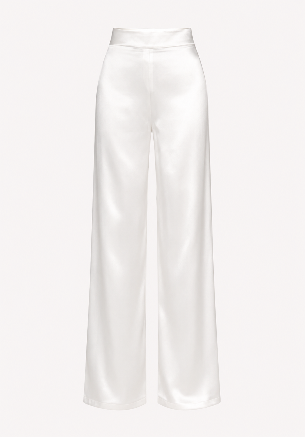 The Ethiquette Aphrodite pantalon satin blanc taille S