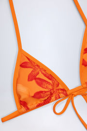 Oh Polly Swim Paita haut bikini triangle orange orchid