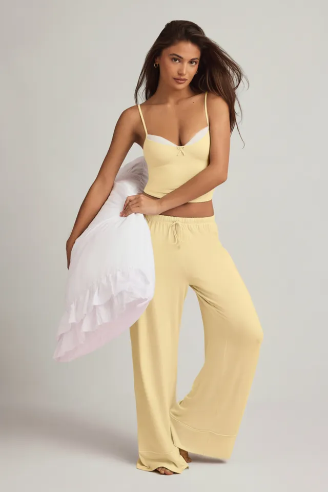 Oh Polly Ivelle pantalon pyjama jaune pastel modal