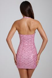 Oh Polly Embellished Arlona robe mini rose perles