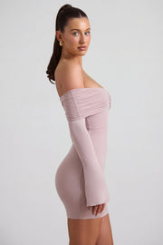 Oh Polly Thais robe mini moulante taupe modal cachemire