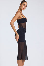 Oh Polly Dresses Alviva 9726 robe noire mesh sweetheart