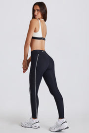 Bo+Tee BT1661 Legging Soft Active Noir Poches Contrasté