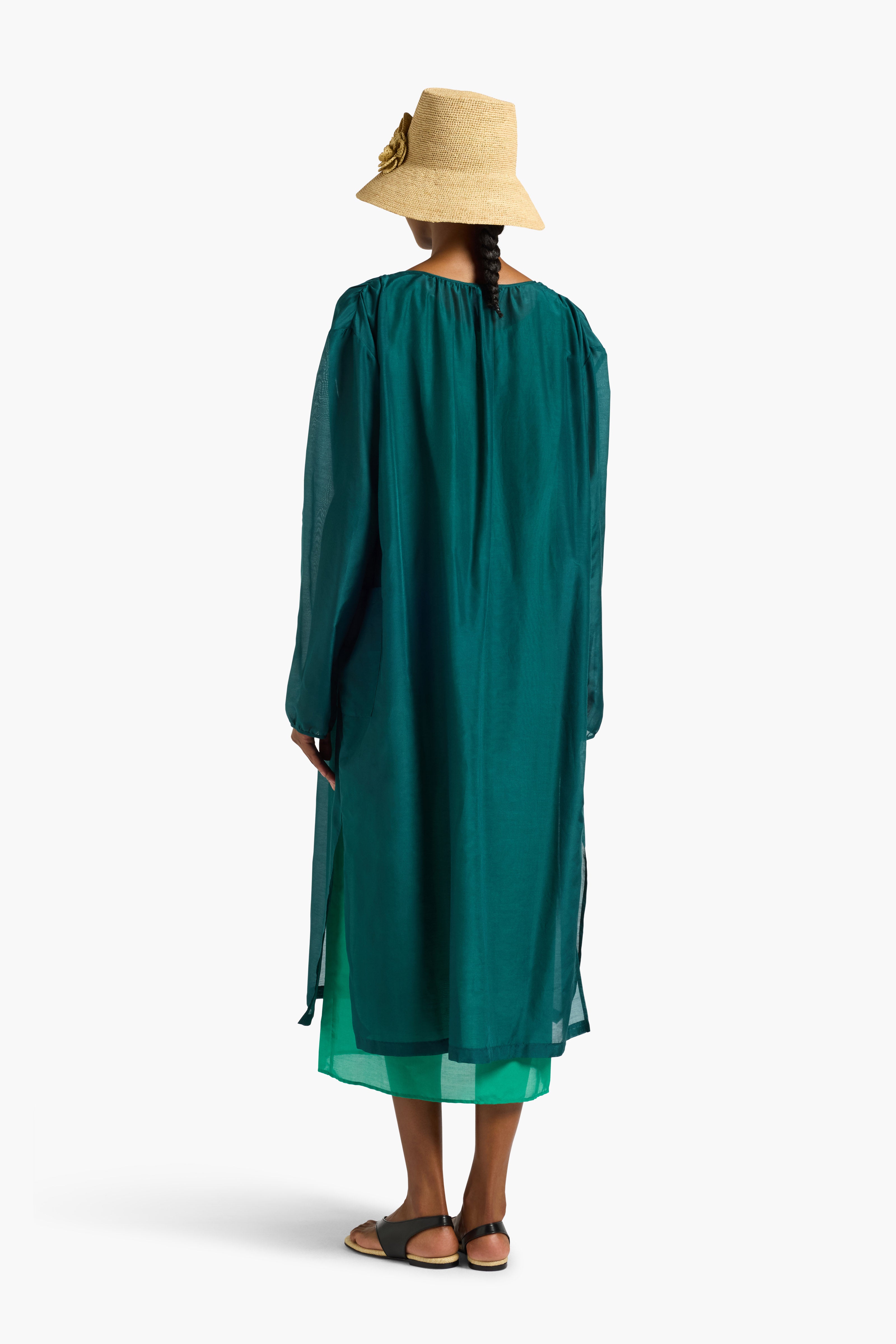 Liviana Conti Dalit robe midi kaftan coton soie