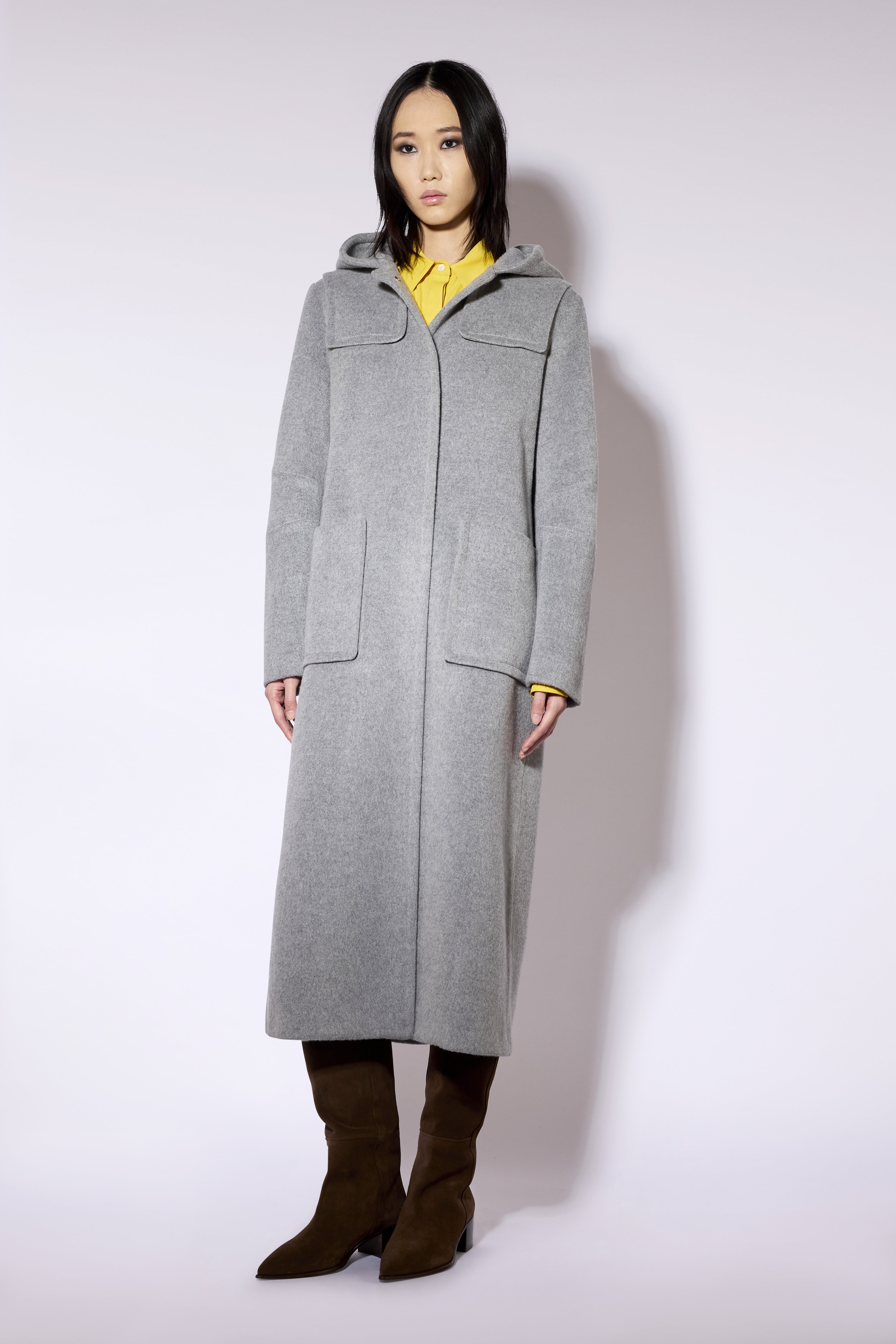 Liviana Conti Nelson manteau gris mélangé cachemire