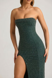 Oh Polly Embellished La Rochette 6750 robe maxi vert émeraude