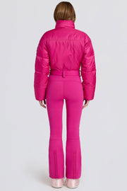 Oh Polly BT2395 combinaison ski magenta rose matelassée