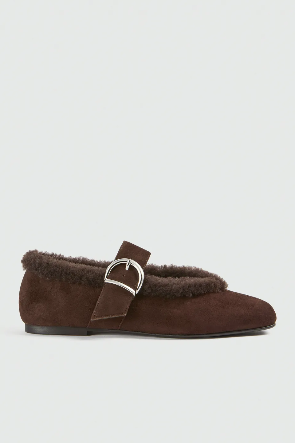 Liviana Conti Solene ballerines CACAO daim boucle