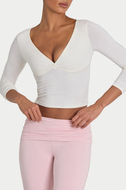 Oh Polly ButterCloud Top manches 3/4 coconut stretch