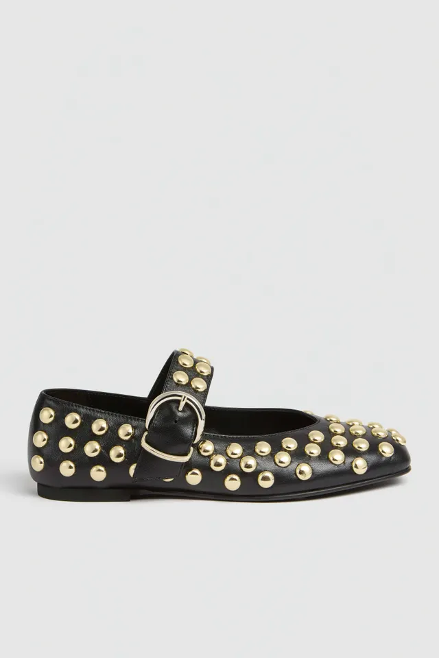 Liviana Conti Vittoria ballerines noires cloutées