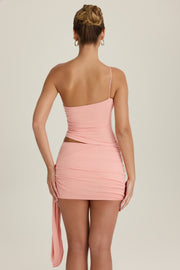 Oh Polly Misty 10912 mini jupe rose abricot drapée