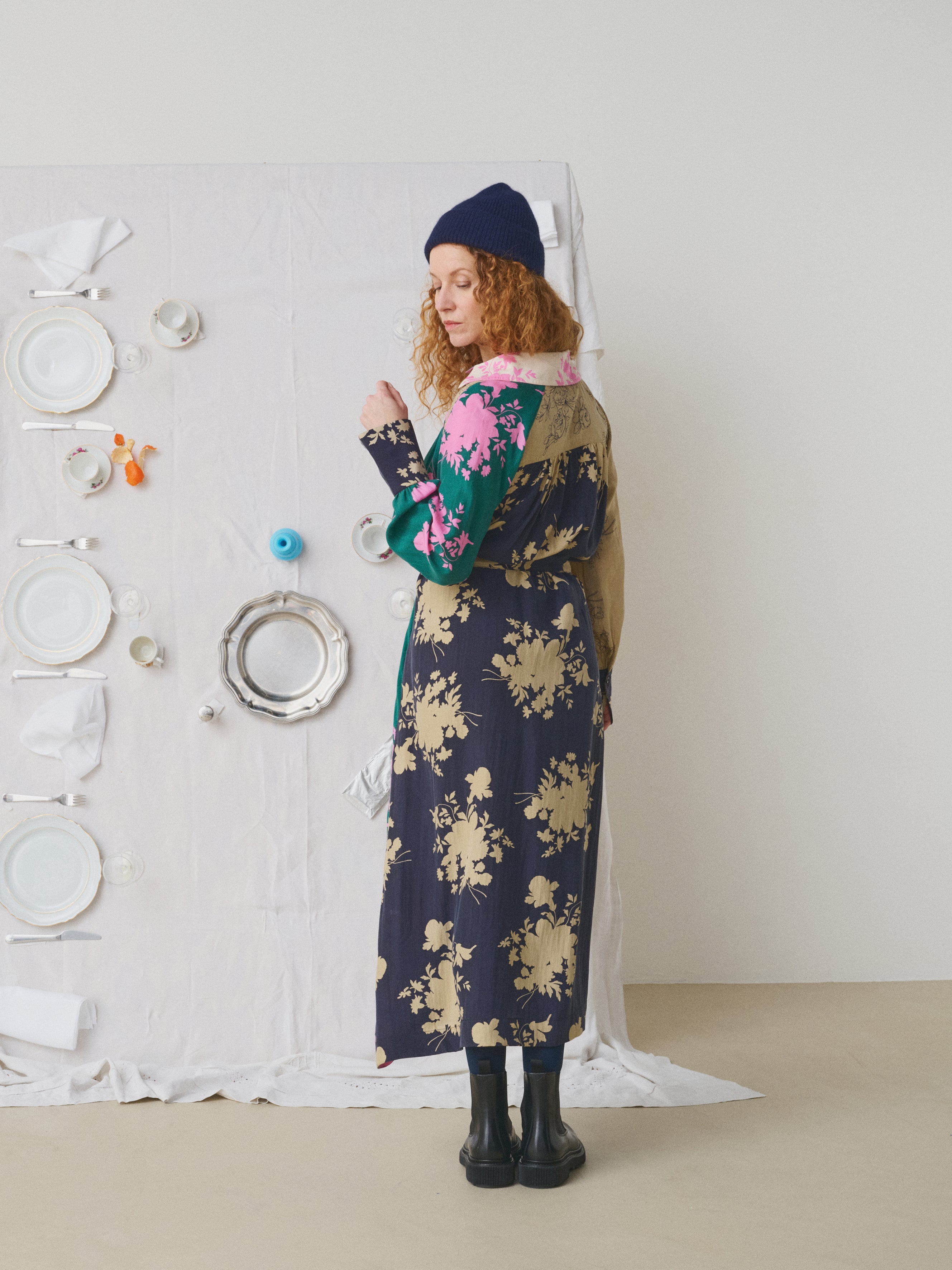 MII À table robe Venus Vaisselle robe soie XS à XXXL