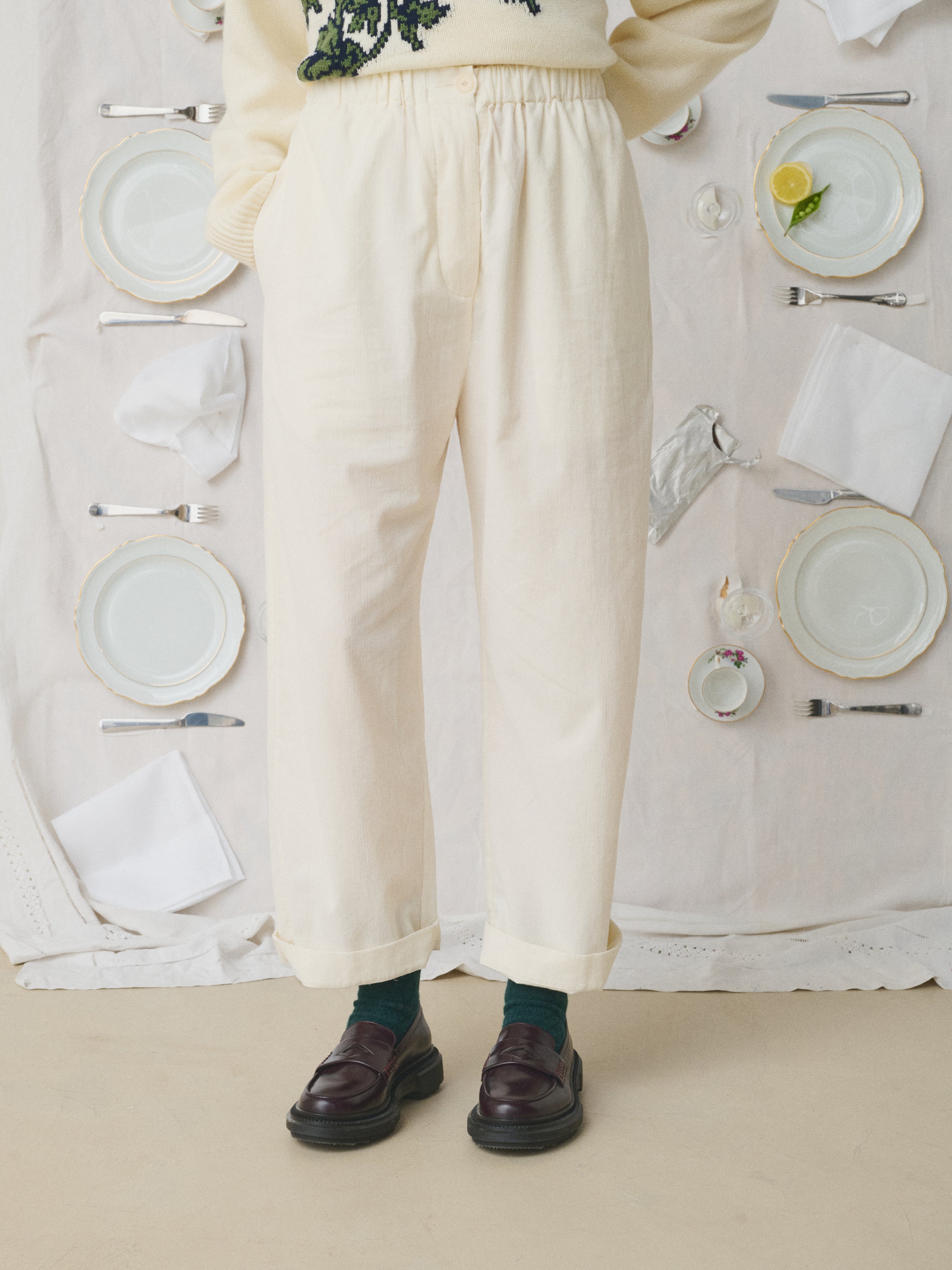 MII Mii à table Pantalon Kika Les Unis velours crop XS-L