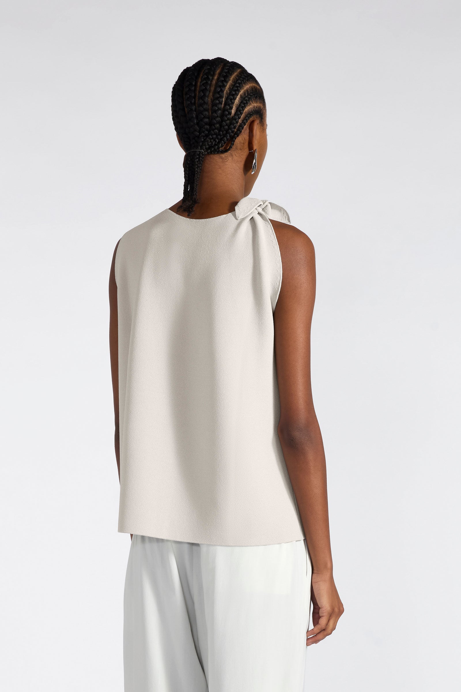 Liviana Conti Clizia top viscose rose appliquée brezza