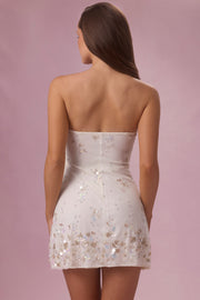 Oh Polly Rosalie 15763 mini robe bustier perle fleurs