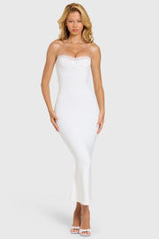 Oh Polly Winslet Robe Bustier Coconut Blanc Dentelle