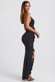 Oh Polly Apolline 9060 robe longue noire à volants