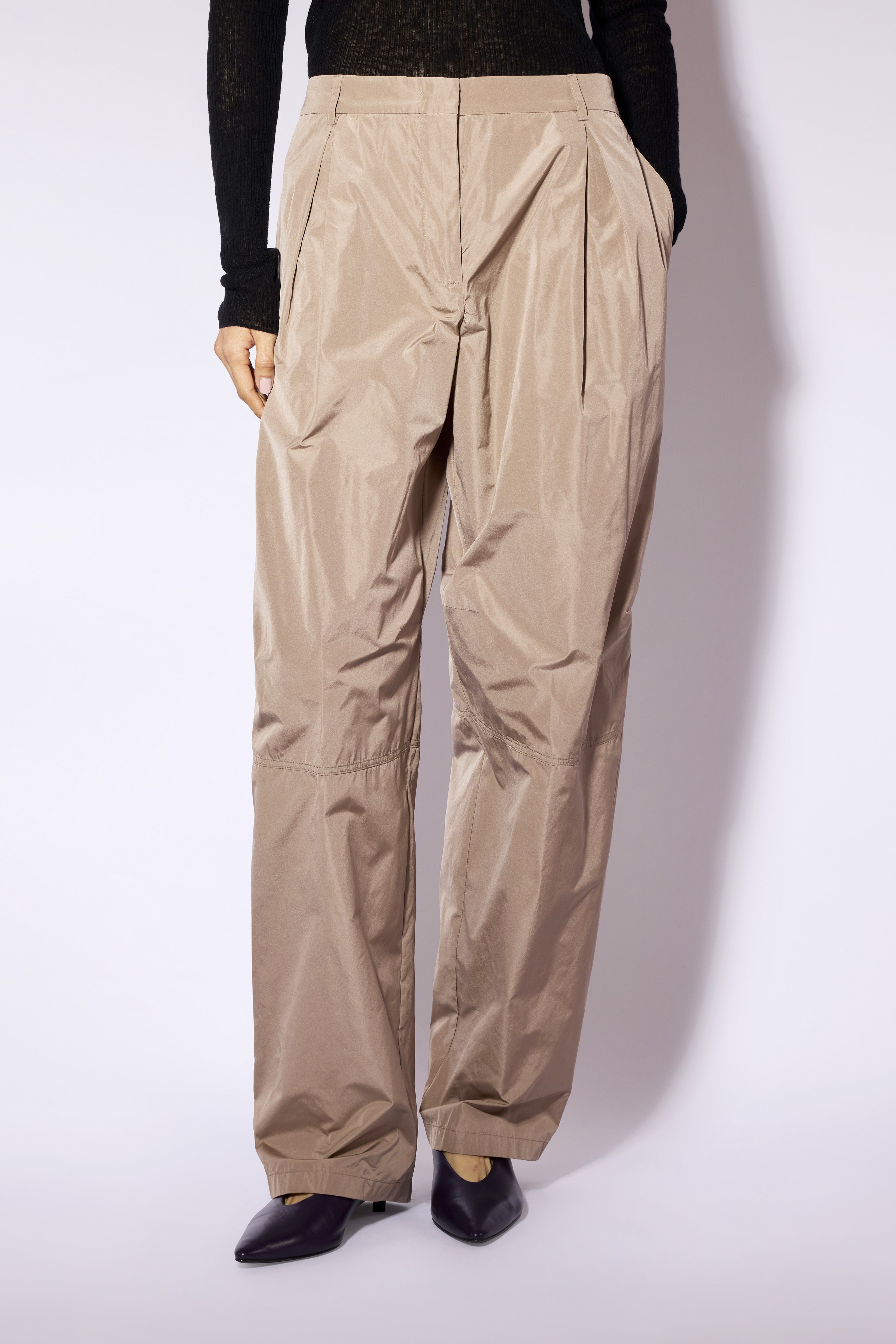Liviana Conti Alexander pantalon droit cappuccino taffetas
